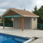 Covered cantilevered roof for shade